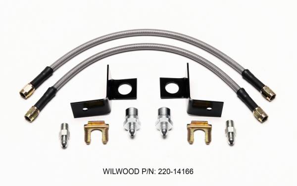 Wilwood - Wilwood Flexline Kit 14 inch -3 M10-1.00 IF 1/8 NPT Straight - 220-14166