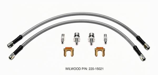Wilwood - Wilwood Flexline Kit 18 inch -3 3/8-24 IF 1/8 NPT Straight - 220-15021