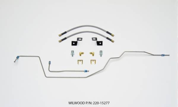 Wilwood - Wilwood Flexline Kit 14 inch -3 M10-1.0 IF 1/8 NPT 90 Deg w/tubing - 220-15277
