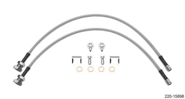 Wilwood - Wilwood Flexline Kit 24in 7/16-20in Banjo - 5/8-26in Male Bulkhead (Fits D52 Caliper) - 220-15868