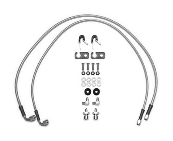 Wilwood - Wilwood 18-22 Jeep JL Flexline Kit 33in -3 M10-1.0 IF 1/8-27 NPT Straight 90 Degree - 220-15927