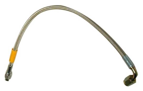 Wilwood - Wilwood 14in OAL Flexline -3 Hose to -3 Female 90 Degree End - 220-6411