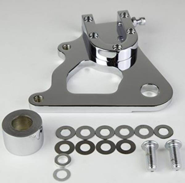 Wilwood - Wilwood Caliper Mounting Kit Chrome w/Bracket GP310 1984-99 Dyna - 250-8034