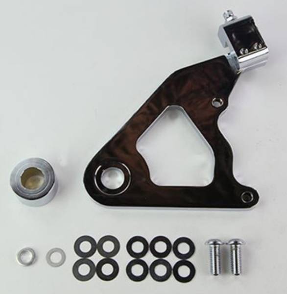 Wilwood - Wilwood Caliper Mounting Kit Chrome w/Bracket GP310 2000-Present Softail - 250-8036
