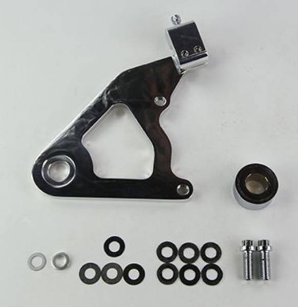 Wilwood - Wilwood Caliper Mounting Kit Polished w/Bracket GP310 2000-Present Softail - 250-8036-P