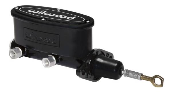 Wilwood - Wilwood High Volume Tandem M/C - 7/8in Bore Black-W/Pushrod - Early Mustang - 260-12900-BK
