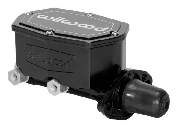 Wilwood - Wilwood Compact Tandem Master Cylinder - 1.12in Bore - w/Pushrod (Black) - 260-14960-BK