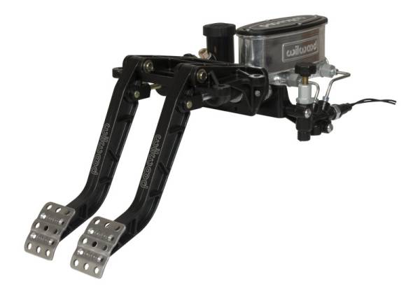 Wilwood - Wilwood Adjustable-Tandem Dual Pedal - Brake / Clutch - Fwd. Swing Mount - 6.25:1 - Black E-Coat - 340-14360