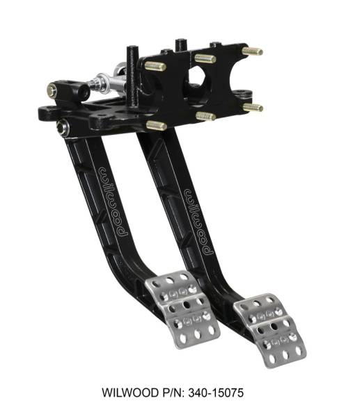 Wilwood - Wilwood Adjustable-Trubar Dual Pedal - Brake / Clutch - Rev. Swing Mount -6.25:1 Brake 5.1:1 Clutch - 340-15075