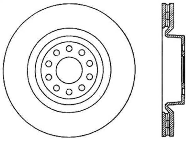 Stoptech - StopTech 04-09 Audi S4 Front Right Cryo Slotted Sport Brake Rotor - 126.33087CSR