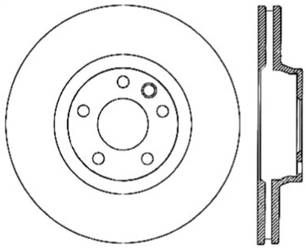Stoptech - StopTech Power Slot 07-10 Audi Q7 / 03-10 Porsche Cayenne Cryo Right Front Slotted Rotor - 126.33091CSR