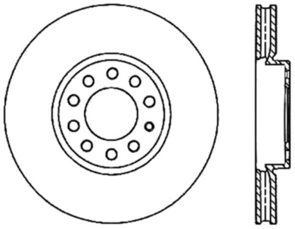 Stoptech - StopTech Power Slot 05-10 VW Jetta (except Wagon) Front Right Slotted CRYO Rotor - 126.33110CSR