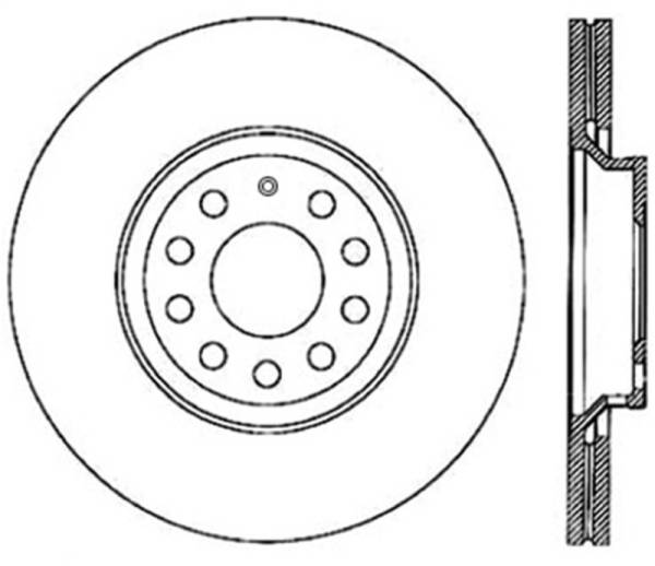 Stoptech - StopTech Power Slot 09 VW CC (Passat CC) / 06-09 Passat (ex Syncro) Left Rear CRYO-STOP Slotted Rot - 126.33113CSL