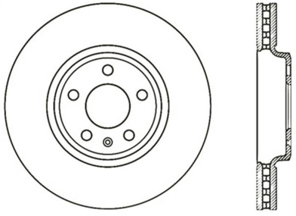Stoptech - StopTech 09-10 Audi A4 / 08-10 A5 / 10 Audi S4 Front Right Slotted Cryo Rotor - 126.33123CSR