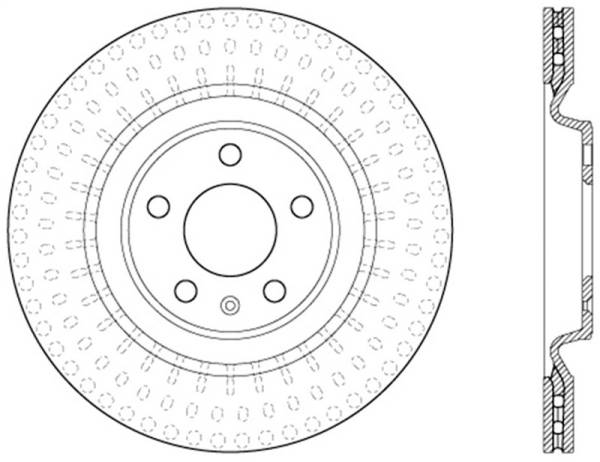 Stoptech - StopTech 12-13 Audi A6 Quattro/11-12 A7 Quattro / 10-13 S4 Rear Right Cryo Slotted Rotor - 126.33137CSR