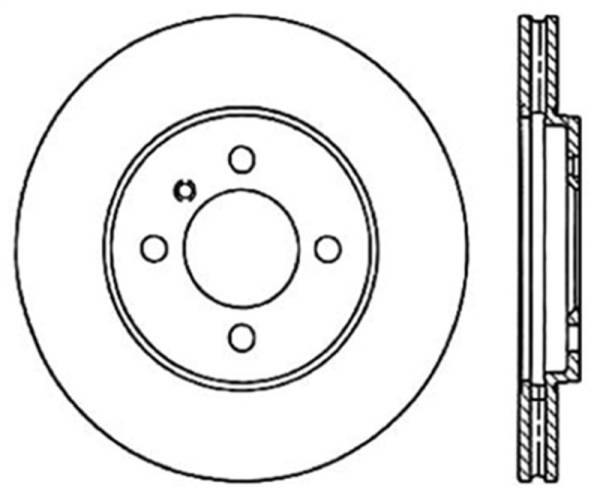 Stoptech - StopTech 84-91 BMW 3-Series Cryo Slotted Front Left Sport Brake Rotor - 126.34018CSL