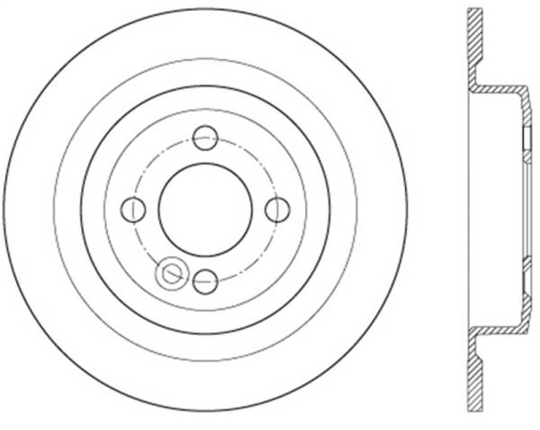 Stoptech - StopTech 09-16 MINI Cooper Cyro Slotted Sport Brake Rotor - Rear Left - 126.34113CSL