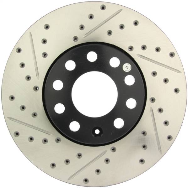 Stoptech - StopTech 96-7/04 Audi A4 / 95-01 A6 / 7/98-05 VW Passat Right Front Slotted and Drilled Rotor - 127.33039R
