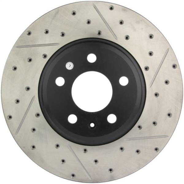 Stoptech - StopTech Power Slot 09-10 Audi A4/A4 Quattro / 08-10 A5 / 10 S4 Front Left Drilled & Slotted Rotor - 127.33123L