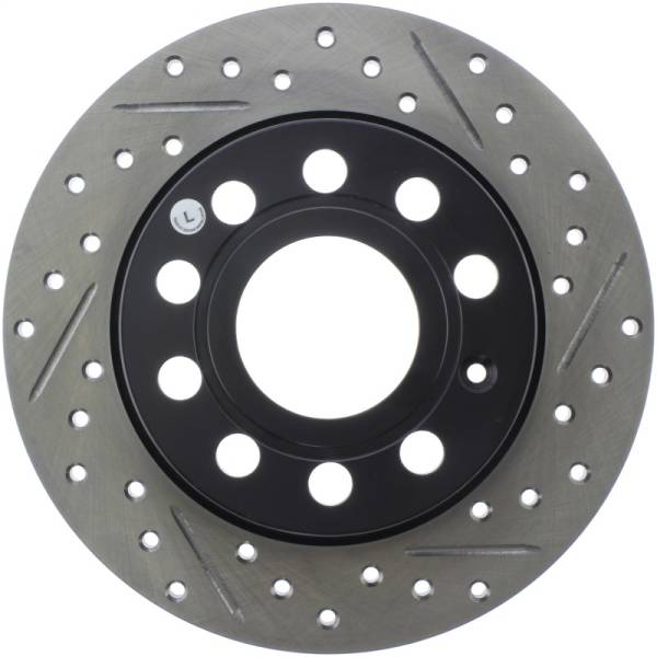 Stoptech - StopTech 11-17 Volkswagen Jetta /Golf / Golf GTI Slotted & Drilled Rear Left Rotor - 127.33135L