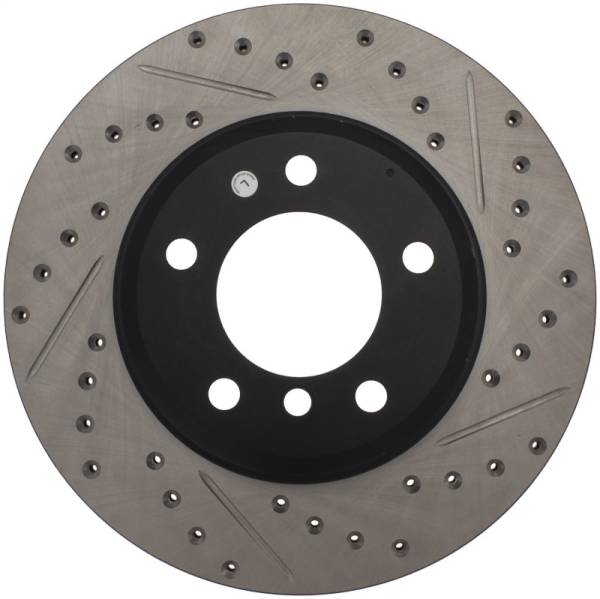 Stoptech - StopTech Power Slot 01-02 BMW Z3 / 03-09 Z4 / 3 Series Front Left Drilled & Slotted Rotor - 127.34048L