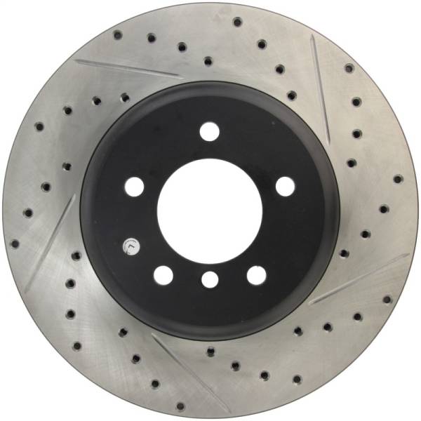 Stoptech - StopTech 08-09 BMW 535 Series / 04-09 545i/550i/645Ci/650i Slotted & Drilled Left Front Rotor - 127.34071L
