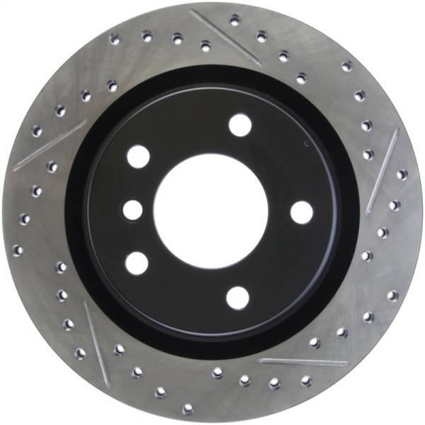 Stoptech - StopTech 06 BMW 325 / 07-09 BMW 328 Slotted & Drilled Left Rear Rotor - 127.34078L