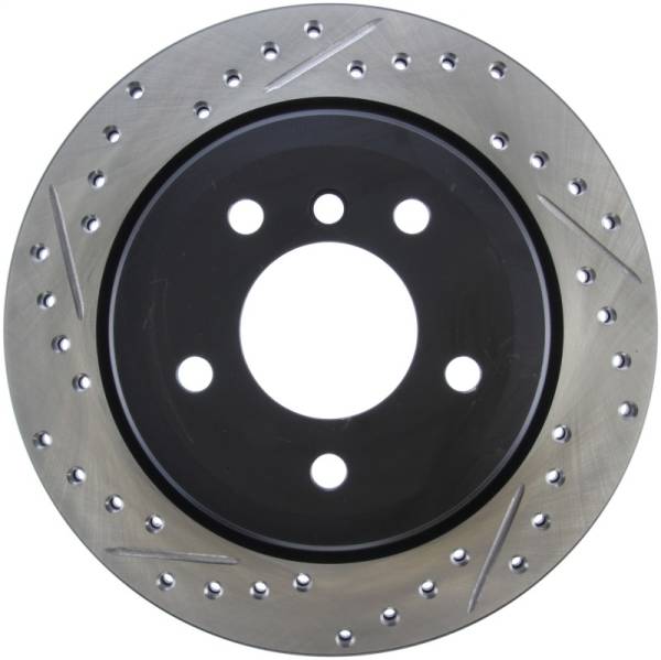 Stoptech - StopTech 9/07-09 BMW 328 / 06 BMW 325 E90 AWD Slotted & Drilled Right Rear Rotor - 127.34091R