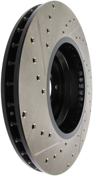 Stoptech - StopTech 07-09 BMW 335 (E90/E92/E93) Slotted & Drilled Left Front Rotor - 127.34093L