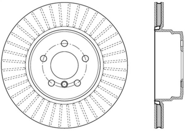 Stoptech - StopTech 07-18 BMW X5 / 08-19 BMW X6 Sportstop Cryo Drilled & Slotted Rotor - Rear Right - 127.34095CR