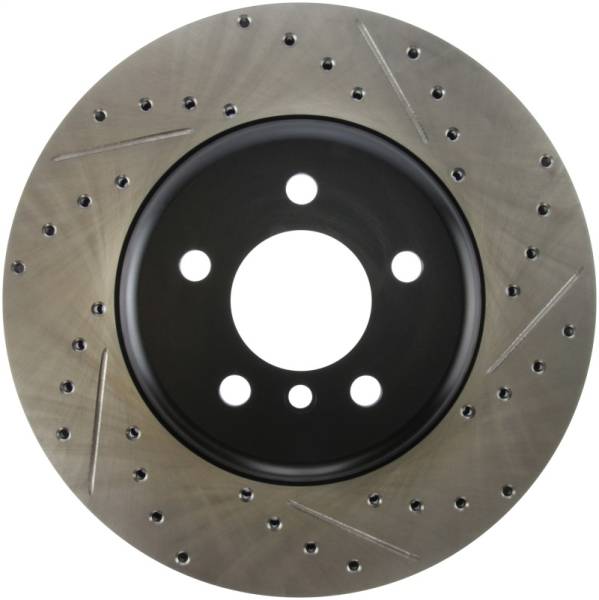 Stoptech - StopTech 2011-2013 BMW 535i / 2012-2016 BMW 640i Slotted & Drilled Front Left Brake Rotor - 127.34124L