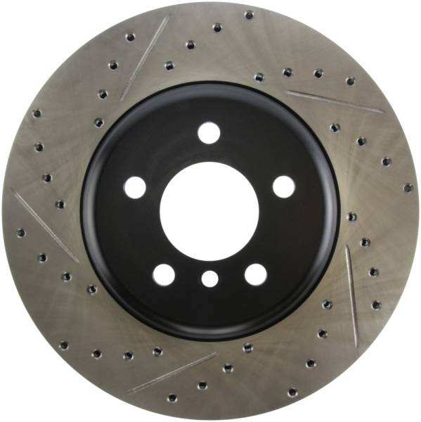 Stoptech - StopTech 2011-2013 BMW 535i / 2012-2016 BMW 640i Slotted & Drilled Front Right Brake Rotor - 127.34124R