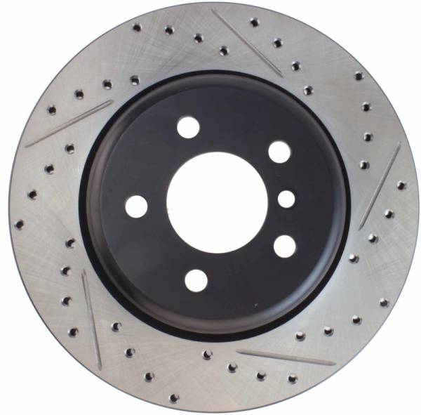 Stoptech - StopTech 2011-2013 BMW 535i / 2012-2016 BMW 640i Slotted & Drilled Rear Left Brake Rotor - 127.34131L
