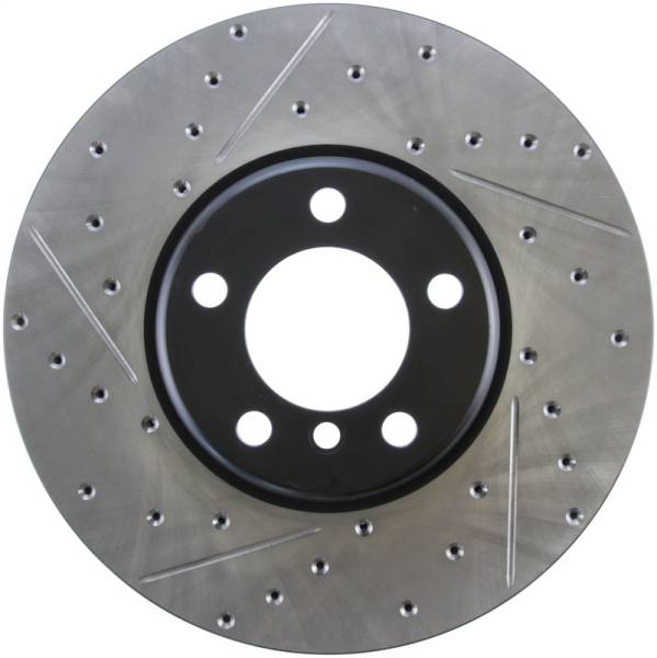 Stoptech - StopTech BMW 12-15 335i / 2014 428i / 2015 235i/228i Front Right Slotted & Drilled Sport Brake Rotor - 127.34140R