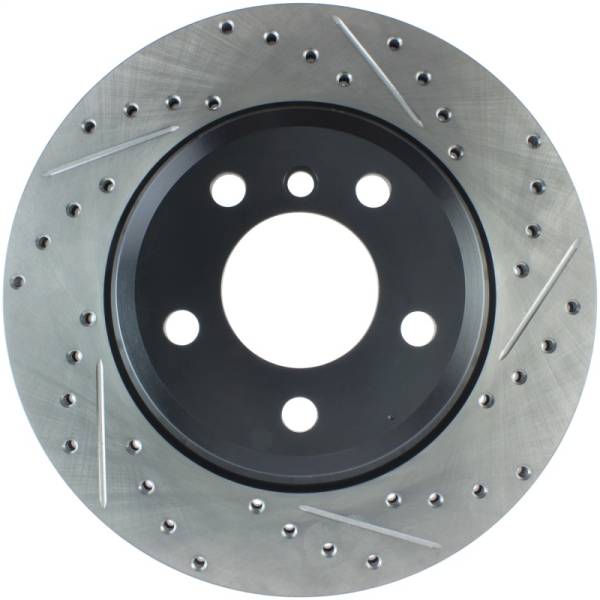 Stoptech - StopTech 12-16 BMW 335i Slotted & Drilled Rear Left Rotor - 127.34141L