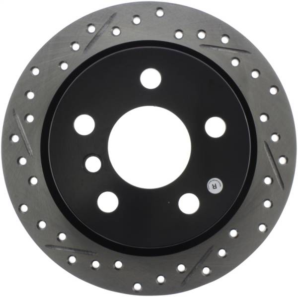 Stoptech - StopTech 14-15 Mini Cooper Base Slotted & Drilled Rear Right Rotor - 127.34159R