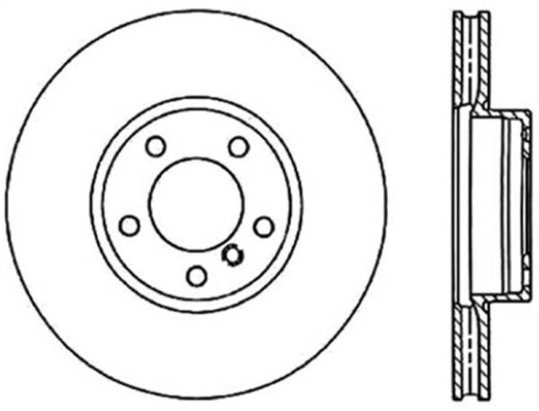 Stoptech - StopTech 04-12 Volkswagen Touareg Drilled Left Front Premium Brake Rotor - 128.33080L