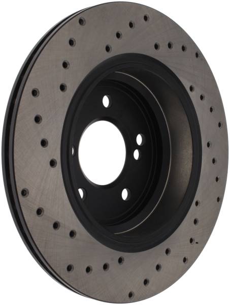 Stoptech - StopTech 01-07 BMW M3 (E46) / 00-04 M5 (E39) Drilled Left Rear Rotor - 128.34054L