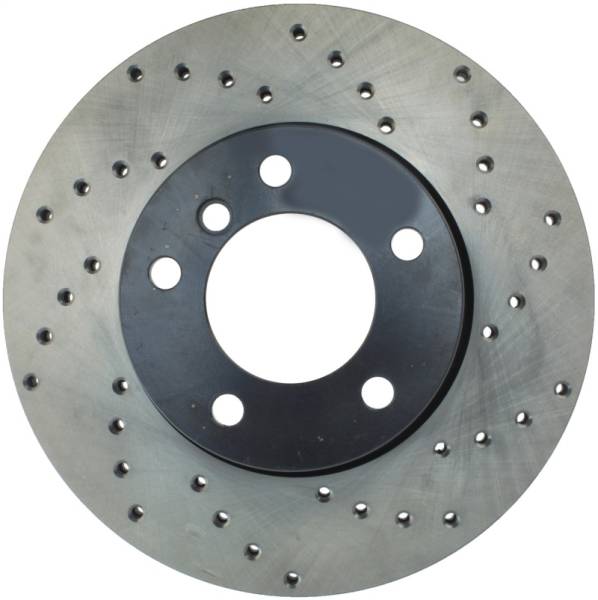 Stoptech - StopTech 08-10 BMW 128i Cross Drilled Left Front Rotor - 128.34077L