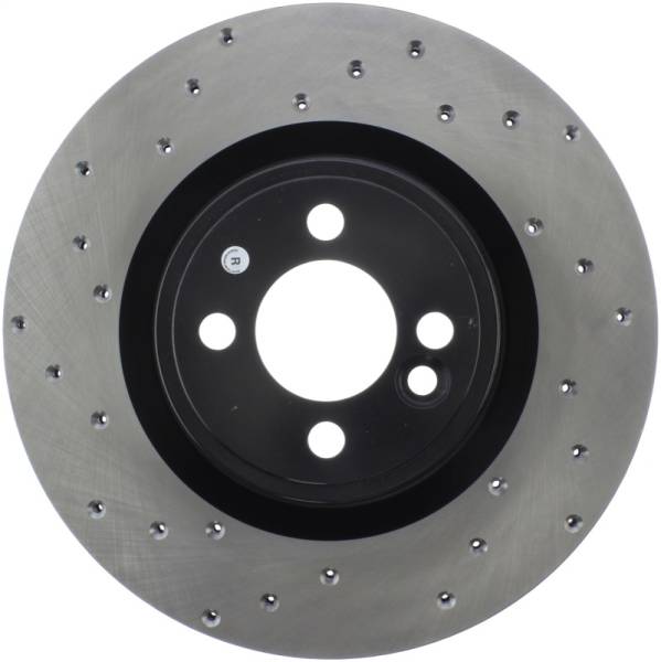 Stoptech - StopTech Sport Cross Drilled Brake Rotor - Front Left - 128.34114R