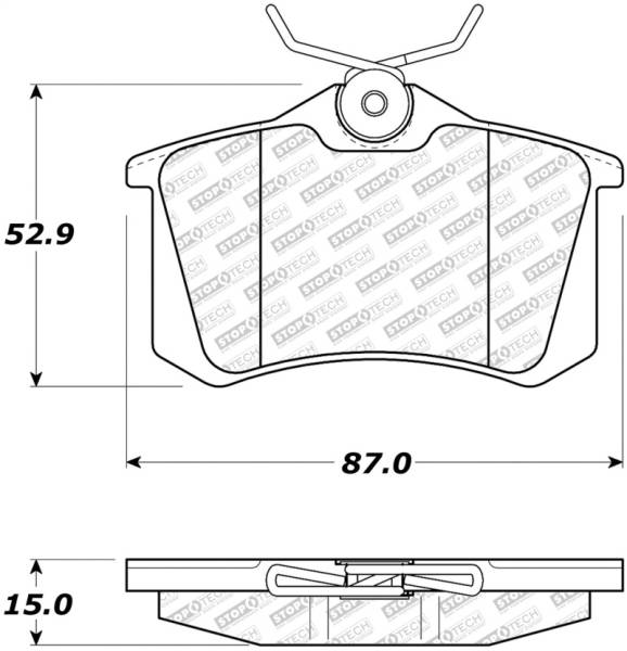 Stoptech - StopTech Street Select Brake Pads - Rear - 305.03400