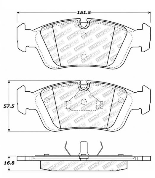 Stoptech - StopTech Street Select Brake Pads - Rear - 305.05580