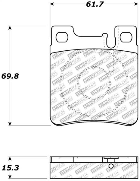 Stoptech - StopTech Street Select Brake Pads - Rear - 305.06030