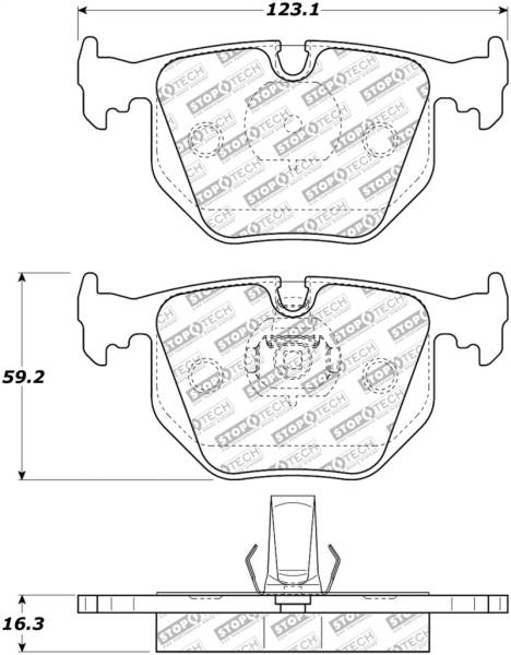 Stoptech - StopTech Street Select Brake Pads - Front - 305.06830