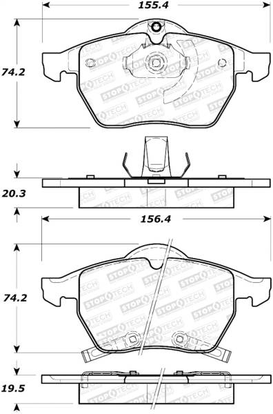Stoptech - StopTech Street Select Brake Pads - 305.07360