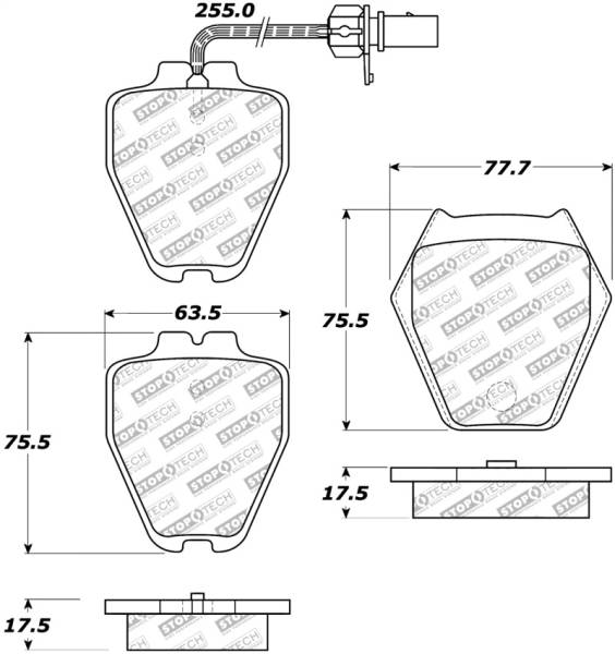 Stoptech - StopTech Street Select Brake Pads - Rear - 305.08390