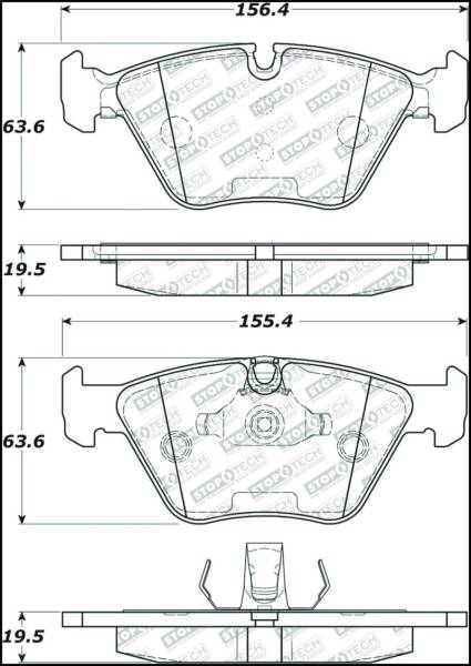 Stoptech - StopTech 06-08 BMW M3/Z4 Street Select Brake Pads w/Hardware - Front - 305.09470