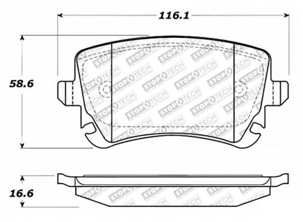 Stoptech - StopTech Street Select 91-19 Audi A6/A8 Rear Brake Pads - 305.10180