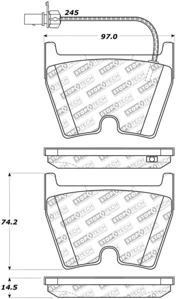 Stoptech - StopTech 14-18 Audi R8 w/ Iron Brakes Street Select Front Brake Pads - 305.10290