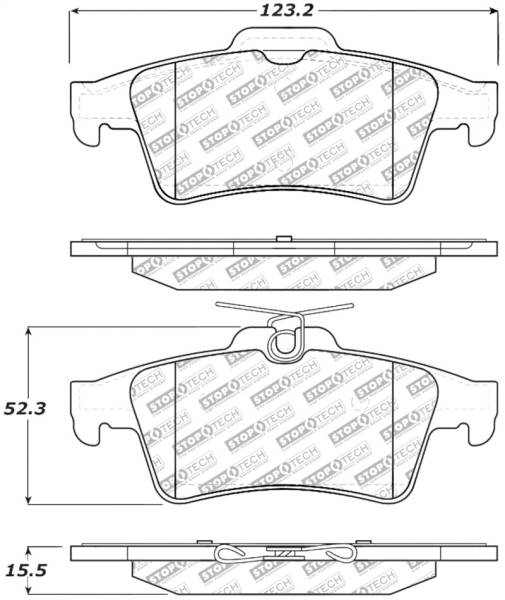 Stoptech - StopTech Street Select Brake Pads - Rear - 305.10950